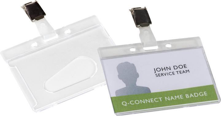 Q-Connect Boîtier rigide pour cartes de sécurité avec clip