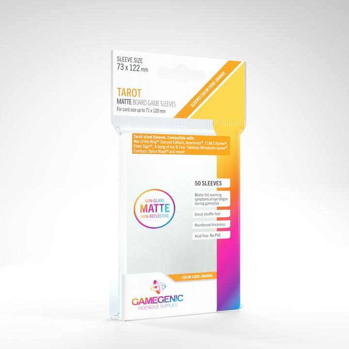 Image du produit Gamegenic GGS10056 - MATTE Pochettes pour cartes de tarot 73 x 122 mm - Transparent (50 pochettes)