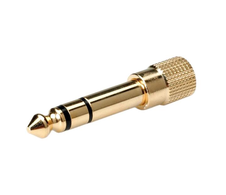 Productafbeelding Roline GOUD stereo adapter 6,35 mm stekker - 3,5 mm aansluiting (Jack adapter)