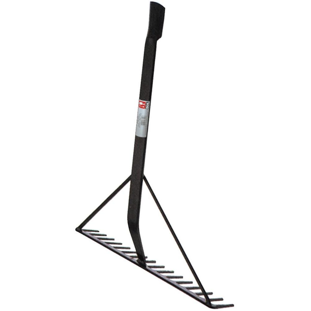 Idealspaten, Rechen, Teerrechen 400mm 16-Zinken mit Streben ohne Stiel