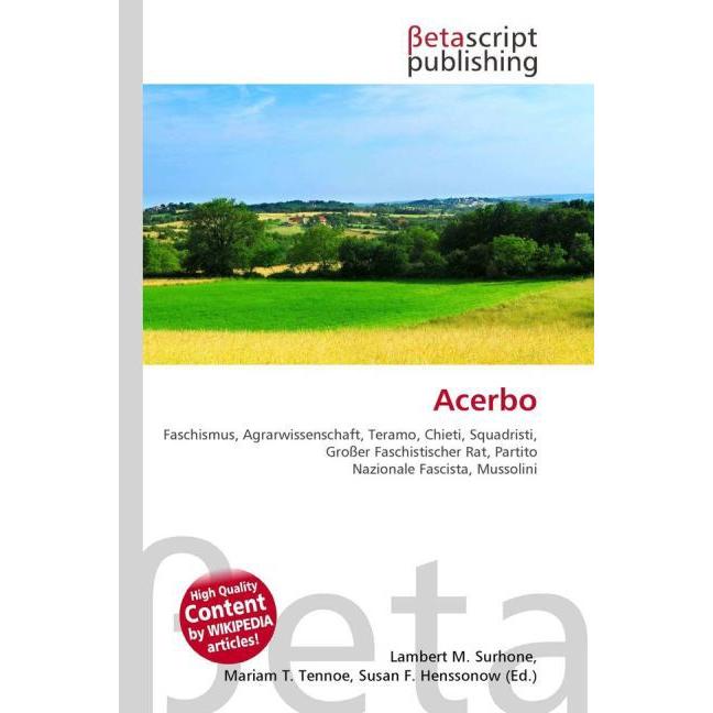 Acerbo, Fachbücher von Lambert M. Surhone, Miriam T. Timpledon, Susan F. Marseken