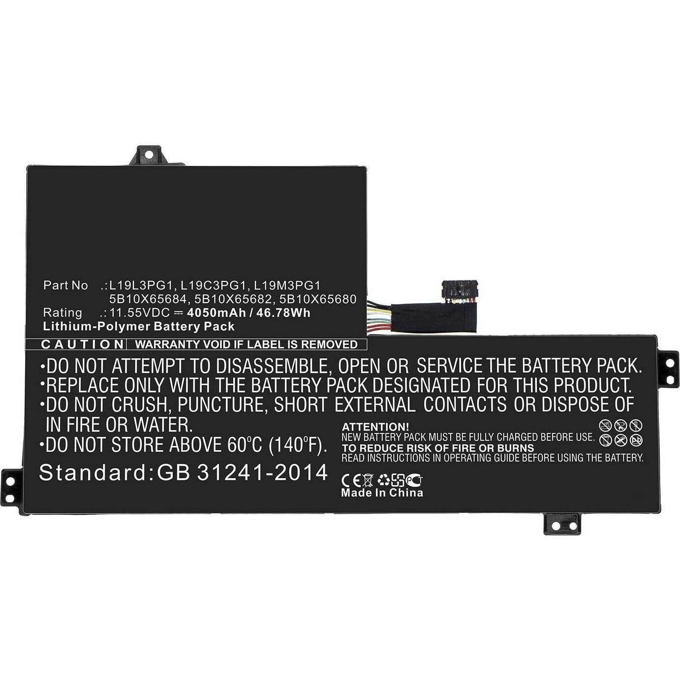 CoreParts Laptop Battery for Lenovo (4050 mAh), Notebook Akku, Schwarz