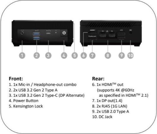 Produktbild MSI CUBI N ADL S-095BIT (Intel Core Skylake-S)