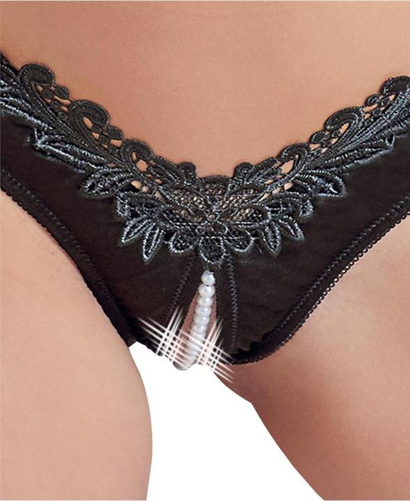 Actual product image Cottelli Collection String ouvert with pearls (M)