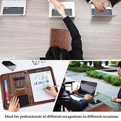 Image du produit Only-Bags.Store Écritoire A4 Mallette de conférence en faux cuir PU avec fermeture à glissière Porte-bloc Bloc-notes (A4)
