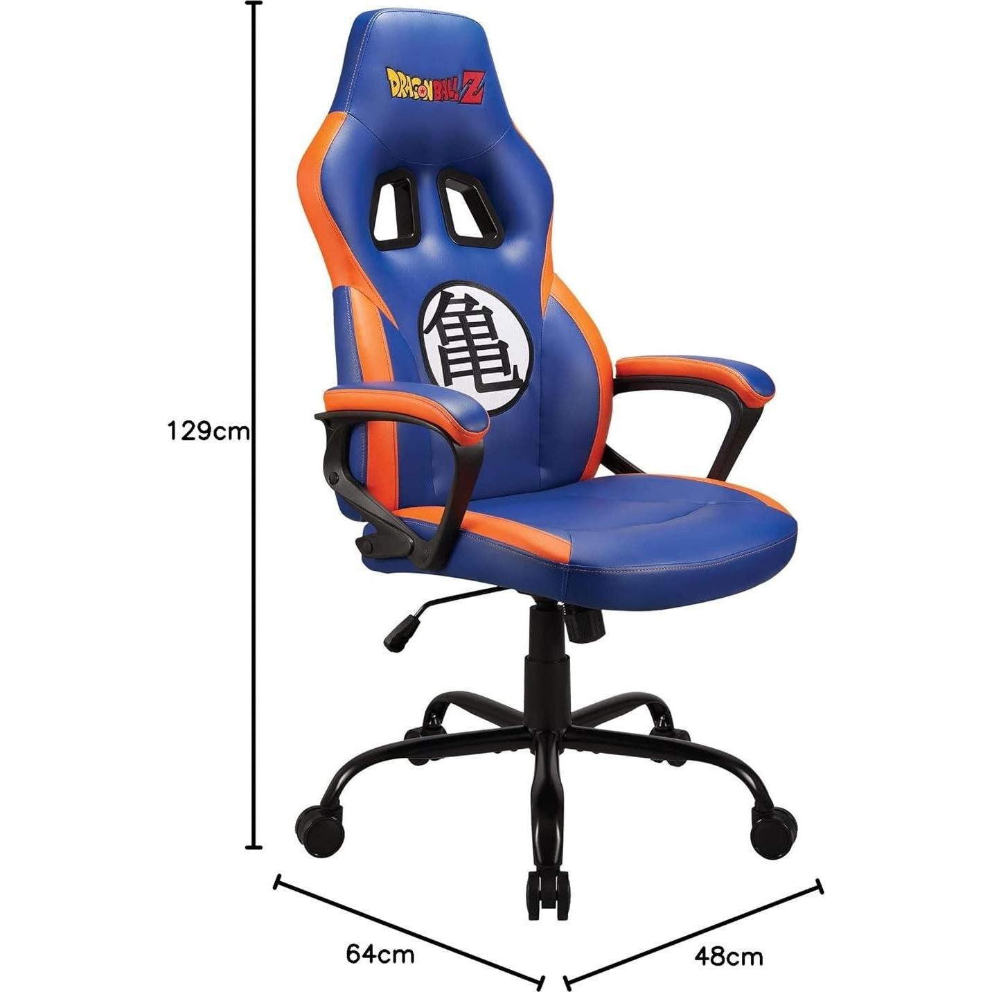 Subsonic Sedile da gioco originale DBZ, Sedia gaming, Arancia, Nero, Multicolore, Blu