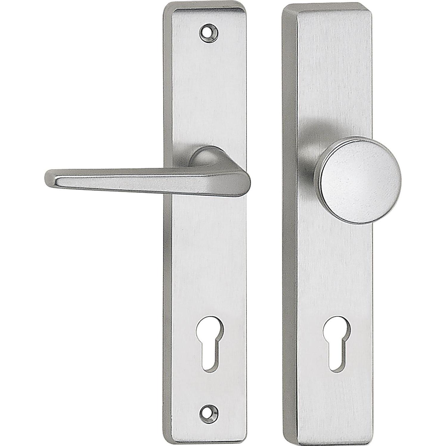 Marchesi, Türgriff + Fenstergriff, SH-Wechselgarnitur RIVA Knopf rund, TS 37-49/64-73, ohne Kzs., silber (Türgarnitur)