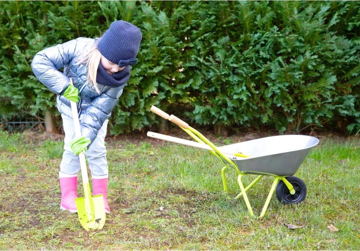 Actual product image small foot Wheelbarrow with garden tools