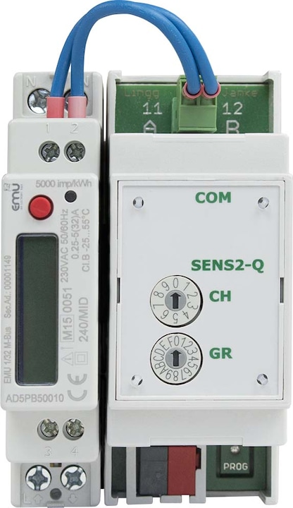 Productafbeelding Lingg & Janke KNX elektrische meter EMU 87763 KNX(1-fase),5(40A,EZ-EMU-IPH-D-REG-FW
