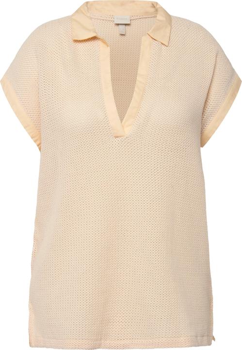 Immagine prodotto Ulla Popken Maglione polo in cotone biologico con forellini e mezze maniche (46, 48)