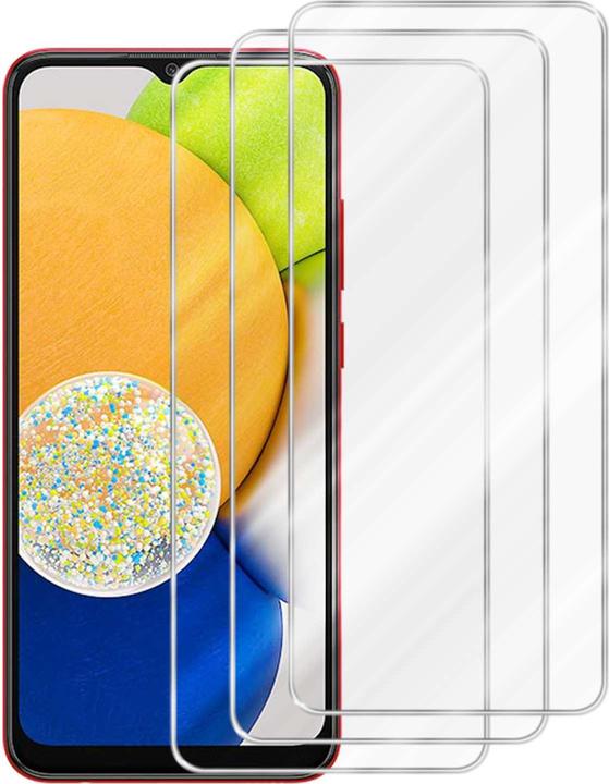 Actual product image Cadorabo Tempered Glass for Samsung Galaxy A03 Fullcover 3x Pack (3 Piece, Samsung Galaxy A03)