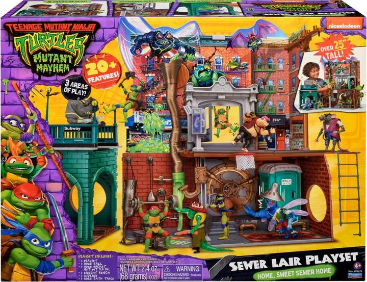 Actual product image Teenage Mutant NT Tmnt Movie Sewer Lair Playset - New Version
