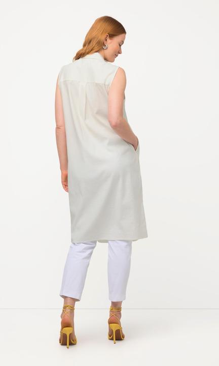 Produktbild Ulla Popken Bluse, Leinenmix, Hemdkragen, Taschen, ärmellos (46, 48)