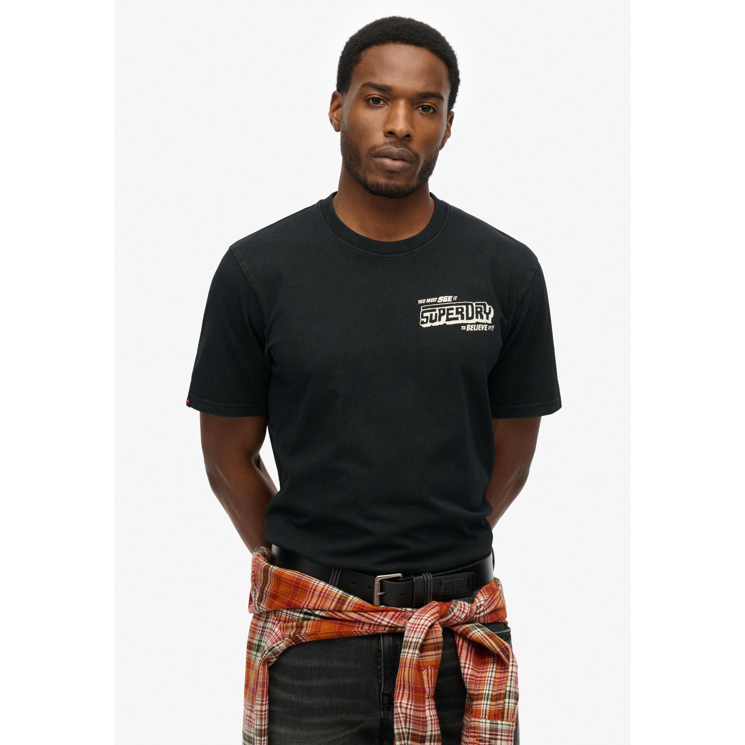 Thumbnail - Superdry, Herren, Shirt, B-movie, Schwarz, (L)
