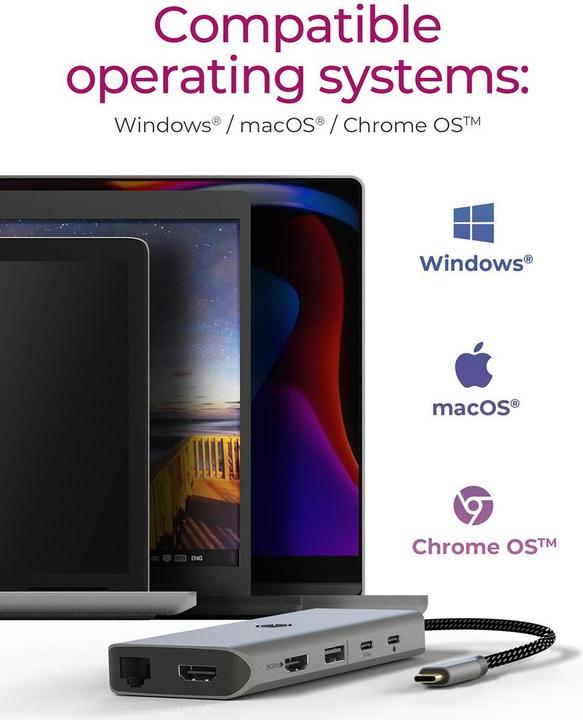 Produktbild Icy Box DockingStation mit 8K, Gigabit LAN & 100W PD IB-DK4061-CPD (USB-C, 12 Ports)