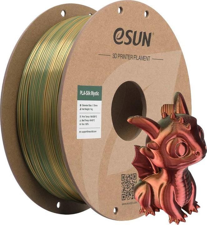 Produktbild eSUN eSilk Mystic-PLA Gold-Rot-Grün Filament 1.75mm 1Kg (PLA, 1.75 mm, 1000 g)