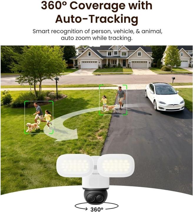 Actual product image Reolink Floodlight F850W 360° 4K WiFi Kamera (1920 x 1080 Pixels, 3840 x 2160 pixels)