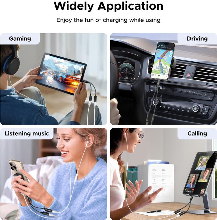 Produktbild Ugreen USB-C Audio Adapter for Headphones and Charging (USB-C, USB-C)