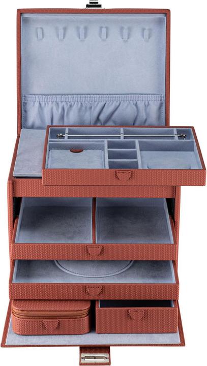 Produktbild Windrose 803955.03 - Schmuckkoffer XL mit Reiseetui Corbello terrakotta