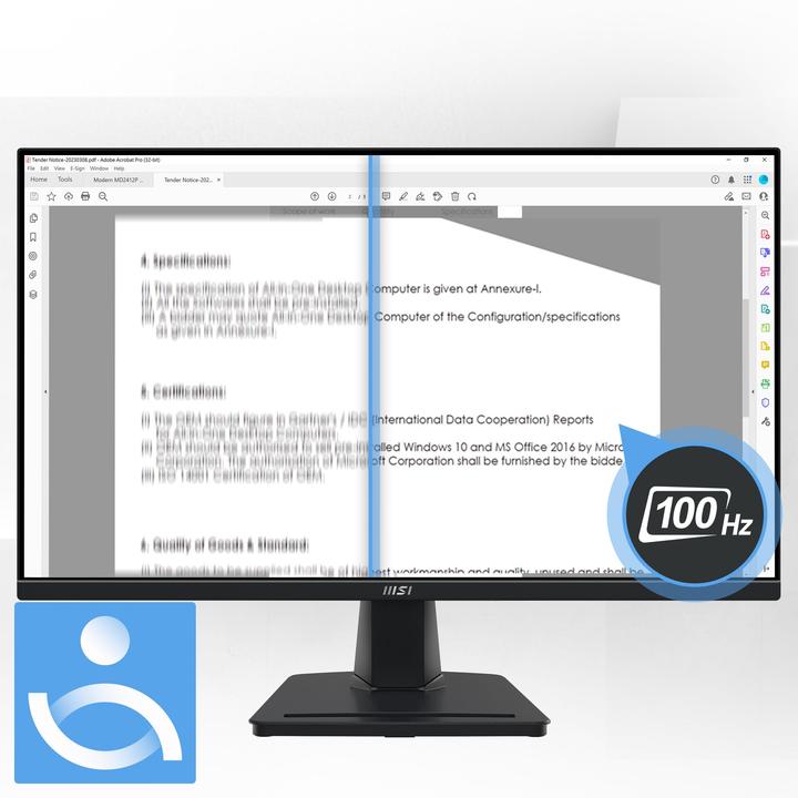 Actual product image MSI PRO MP245G (1920 x 1080 pixels, 23.80")