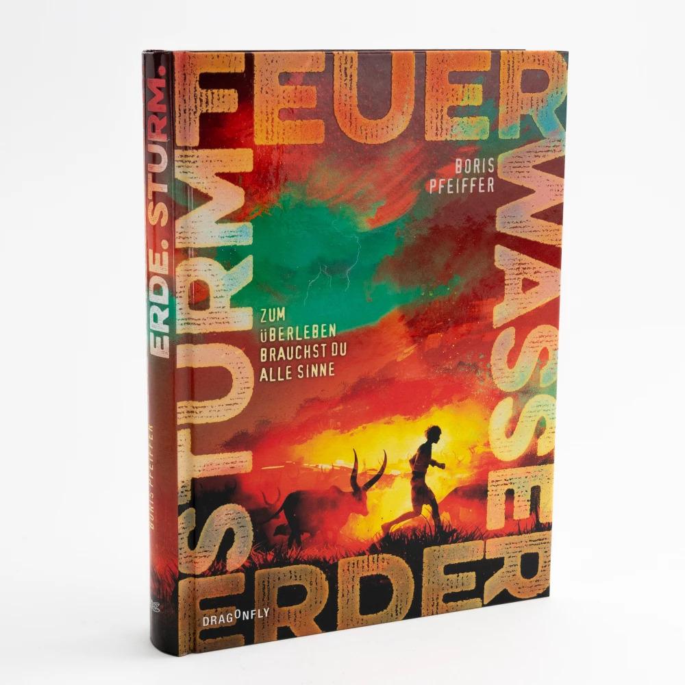 Thumbnail - Feuer. Wasser. Erde. Sturm. - Zum Überleben brauchst du alle Sinne, Kinderbücher von Boris Pfeiffer