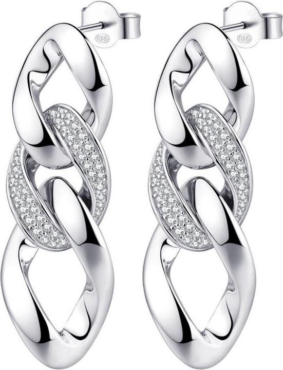 Image du produit Rosato Boucles d'oreilles longues en argent avec zircons Eva RZEV35