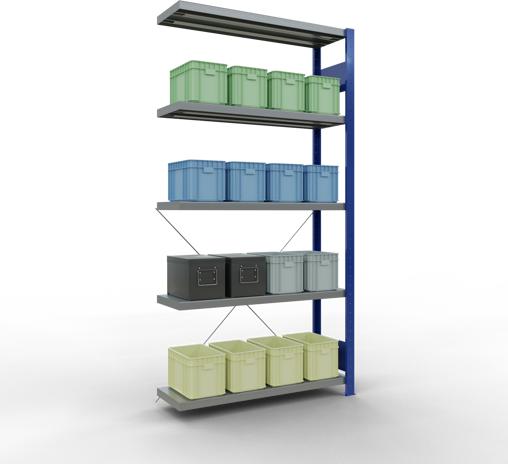 Produktbild Schulte Lagertechnik Stecksystem Anbauregal MULTIplus250 mit Kreuzstrebe