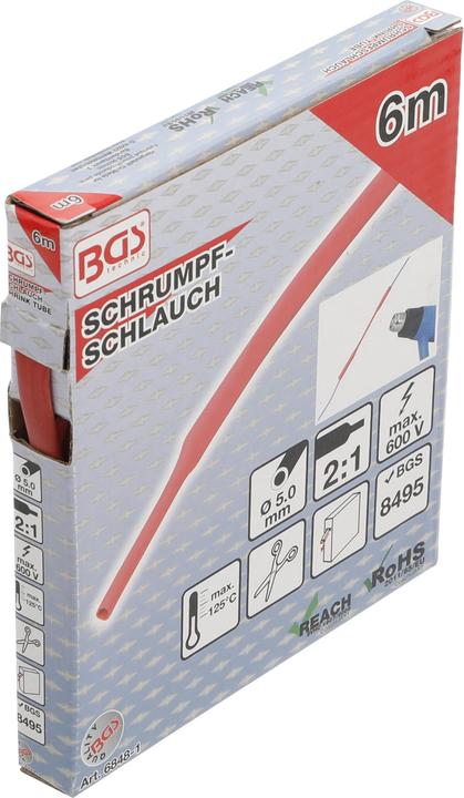 Actual product image BGS Shrink Tube Box red Ø 5 mm 6 m (1 x)