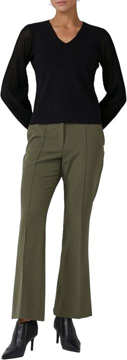 Produktbild s.Oliver Strickpullover Feinstrickpullover mit V-Ausschnitt und semitransparenten Ärmeln (46)