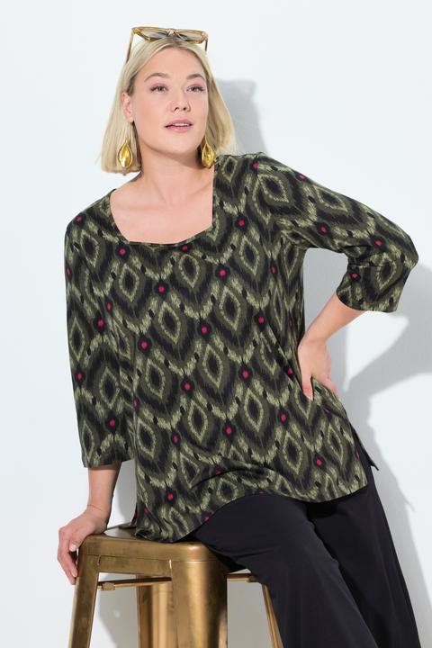 Immagine prodotto Ulla Popken T-Shirt, A-Linie, Carré-Ausschnitt, 3/4-Arm (50, 52)