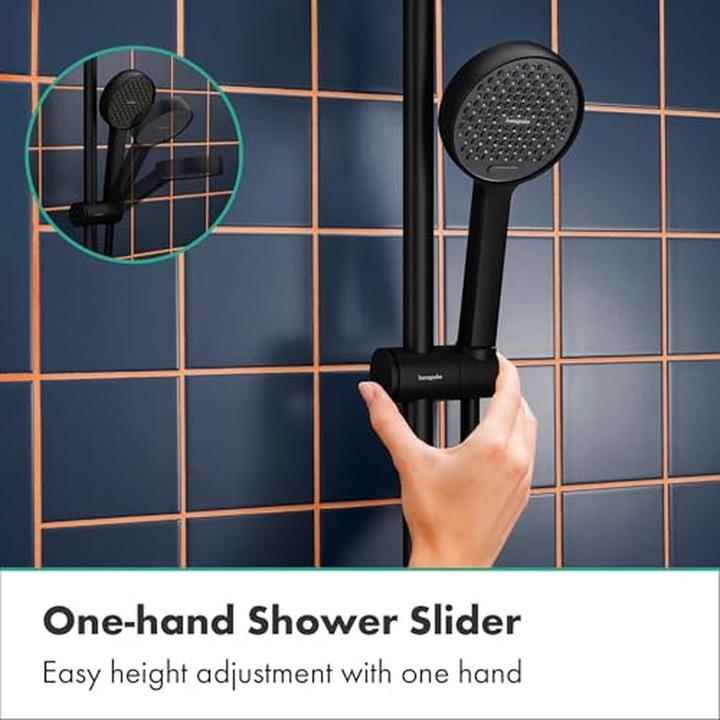 Actual product image hansgrohe Activera Select S Shower Set with EcoSmart Water-Saving Head, 2 Spray Types, Hose and Bar