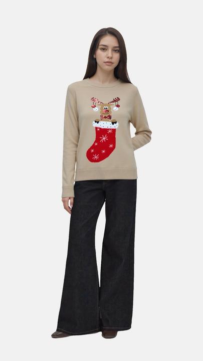 Actual product image Only Pullover XMAS SHINE Strickpullover R-Neck (XS)