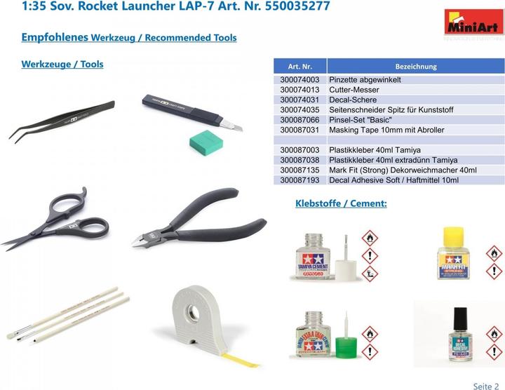 Actual product image Mini art Soviet Rocket Launcher LAP-7