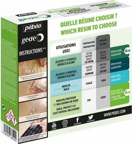 Image du produit Pebeo Kit Resine Cristal Bio (150 ml)