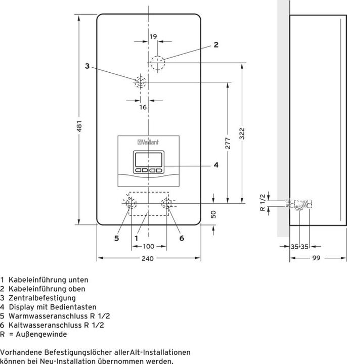 Image du produit Vaillant VED E 21/8 P