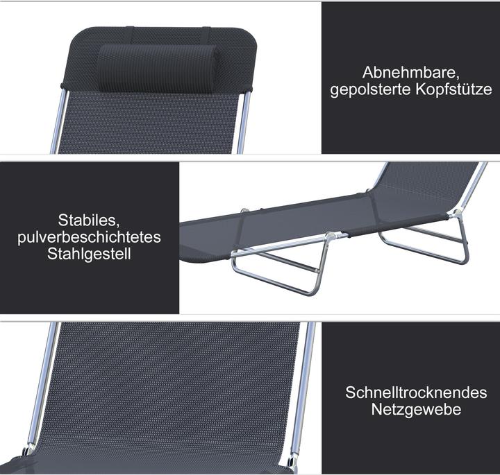 Produktbild Outsunny Gartenliege (182 cm)