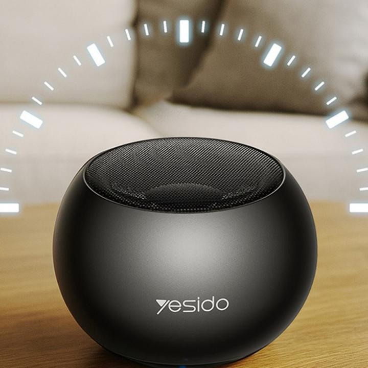 Actual product image Yesido - Mini Wireless Speaker (YSW33) - Aluminum Alloy, 3W, Bluetooth 5.0, 300mAh - Black