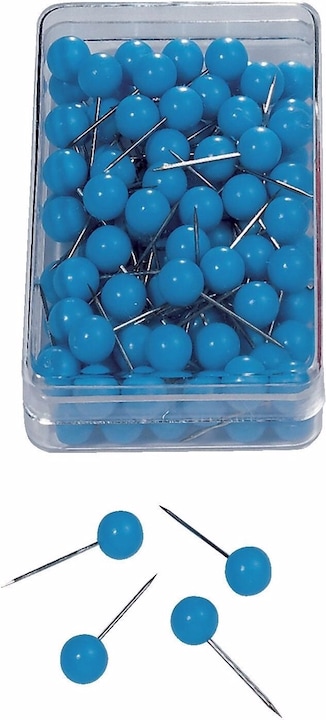 Produktbild Nobo Reissnägel Blau, 100 Stück (100 Stück, 20 mm)
