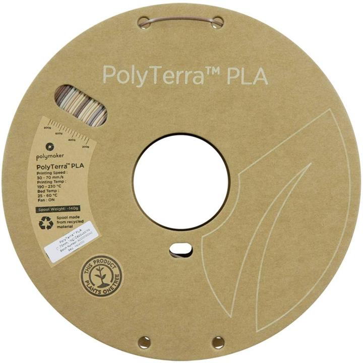 Image du produit Polymaker PolyTerra PLA Cappuccino 1.75 mm 1.000 g (PLA, 1.75 mm, 1000 g, Marron)