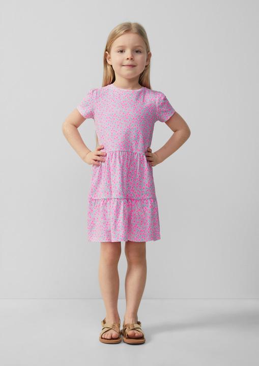 Produktbild S.Oliver Kleid Ausgestelltes Stufenkleid mit Puffärmeln (98)