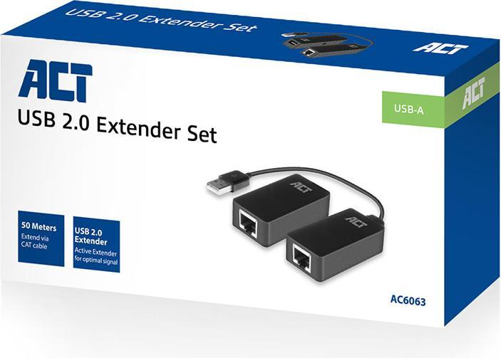 Actual product image USB Extender set over UTP up to 50 meters (RJ45, USB, RJ45 (1x))
