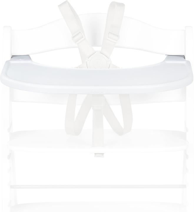 Actual product image Hauck Alpha+ High Chair, White with Alpha Click Tray (Highchair)