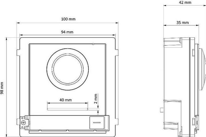 Image du produit Hikvision DS-KD8003Y-IME2 Portier modulaire 2 fils (Filaire)