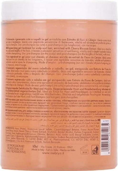 Actual product image Inebrya Sakura Regenerating Gel Treatment For Scalp & Hair regenerująca maska do włosów 1000ml (1000 ml)