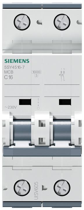 Produktbild Siemens MCB 1+N Pole Type C 10kA 16A 230V