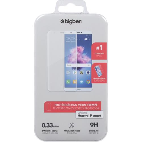 Bigben Peglasspsmart (1 Stück, Huawei P Smart), Smartphone Schutzfolie, Transparent