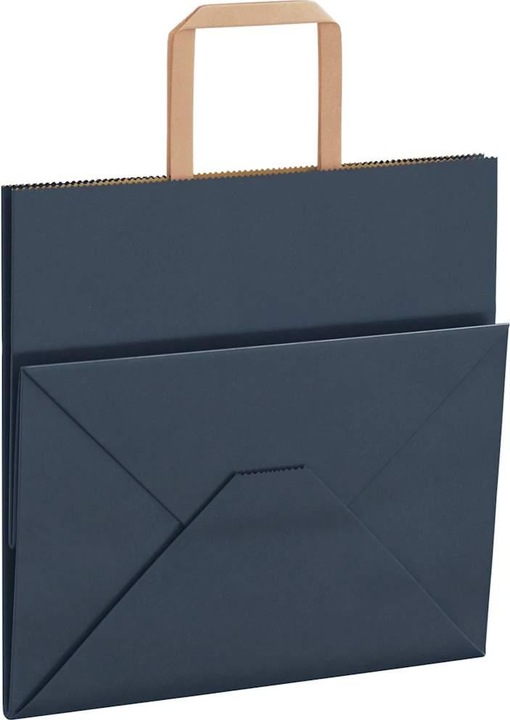 Produktbild VidaXL Kraftpapiertüten 250 Stk. mit Henkel Blau 26x17x25 cm Papiertüte (Geschenktüte, 250 x)