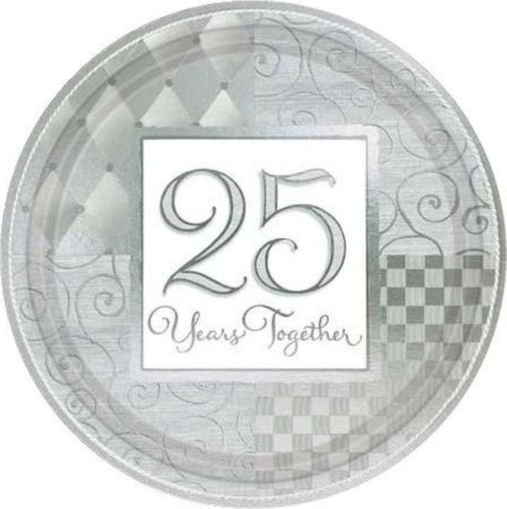 Immagine prodotto Amscan Piatti per feste Together Met 25° Anniversario (confezione da 8) (8 x)