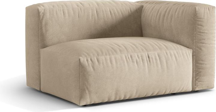 Image du produit Micadoni Chauffeuse Droit, "Martina", 1 Place, 121x106x75 Fabriqué en Europe (Canapé modulaire, 1 place)