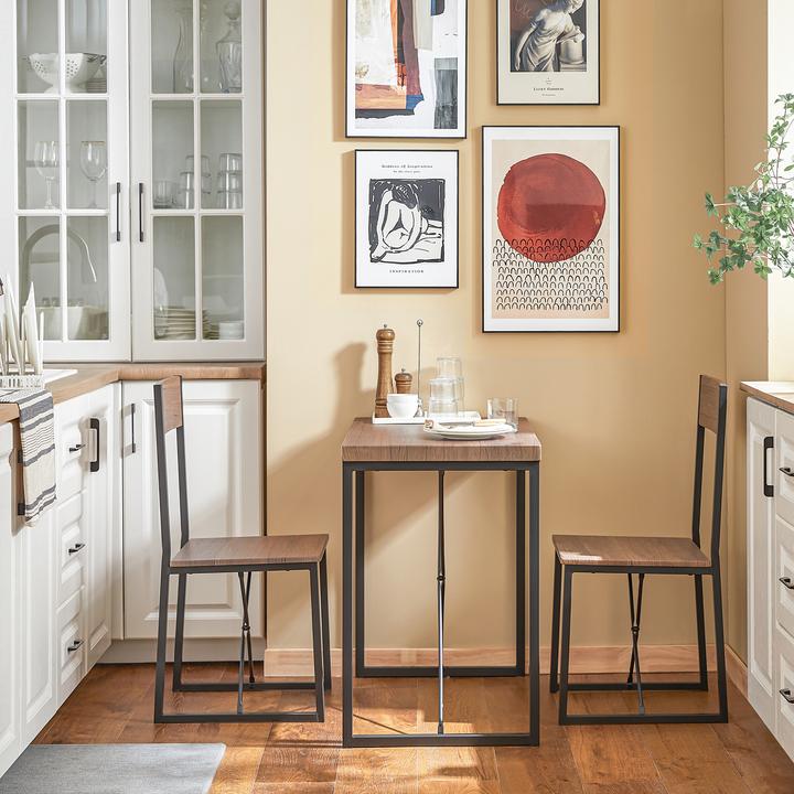 Image du produit SoBuy Table de salle à manger avec 2 chaises (80 x 50 x 75 cm)